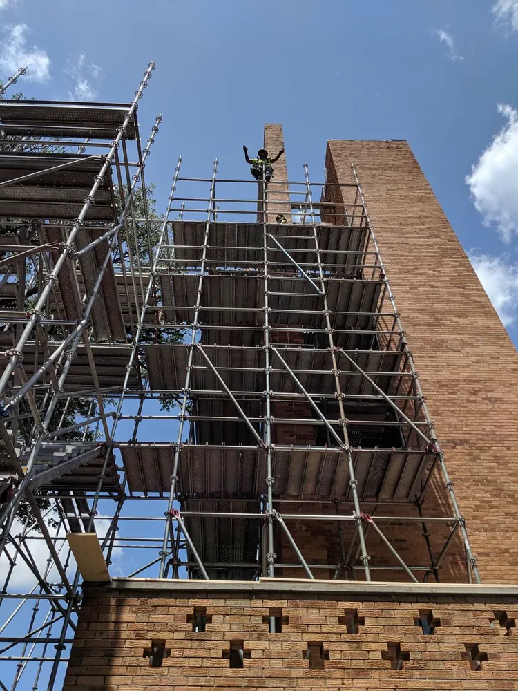 Scaffold tower climb