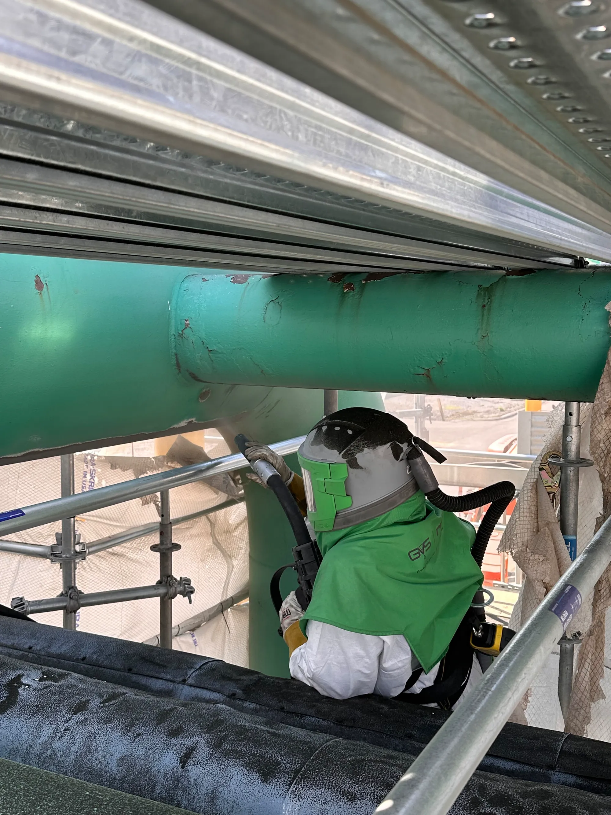 Abrasive blasting green process pipe